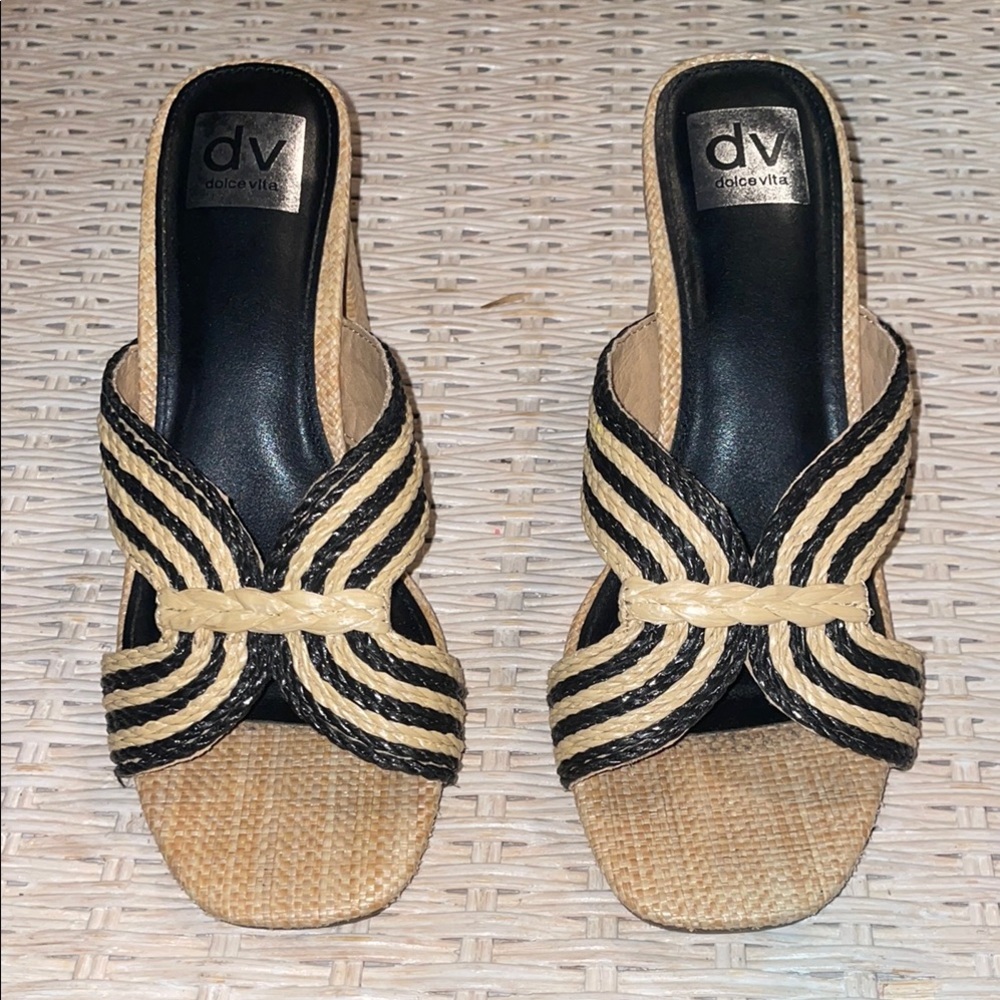 Dolce Vita Black and Tan Women's Sandals